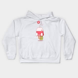 Bad Morning Tea Bag Kids Hoodie